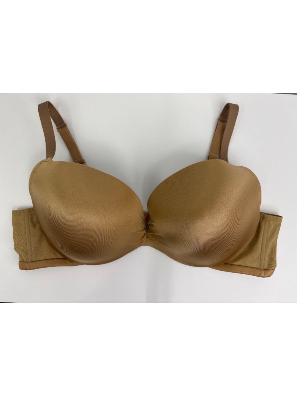 Cacique Max Boost Plunge Underwire Padded Bra Tan Size 44C